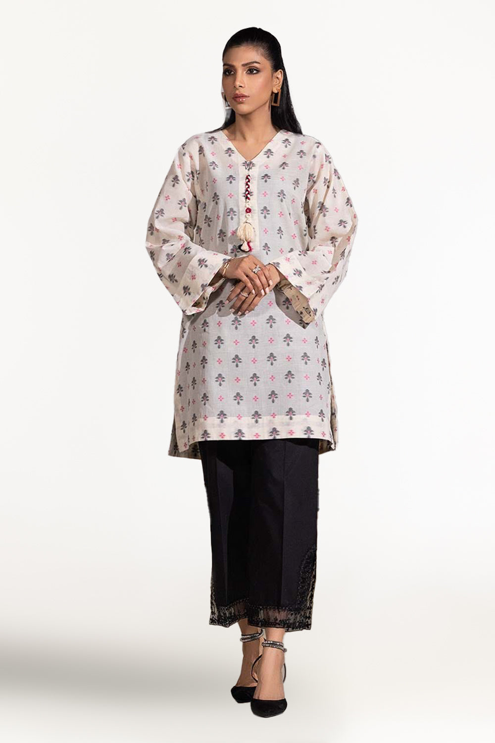 Jacquard Embellished Tunic