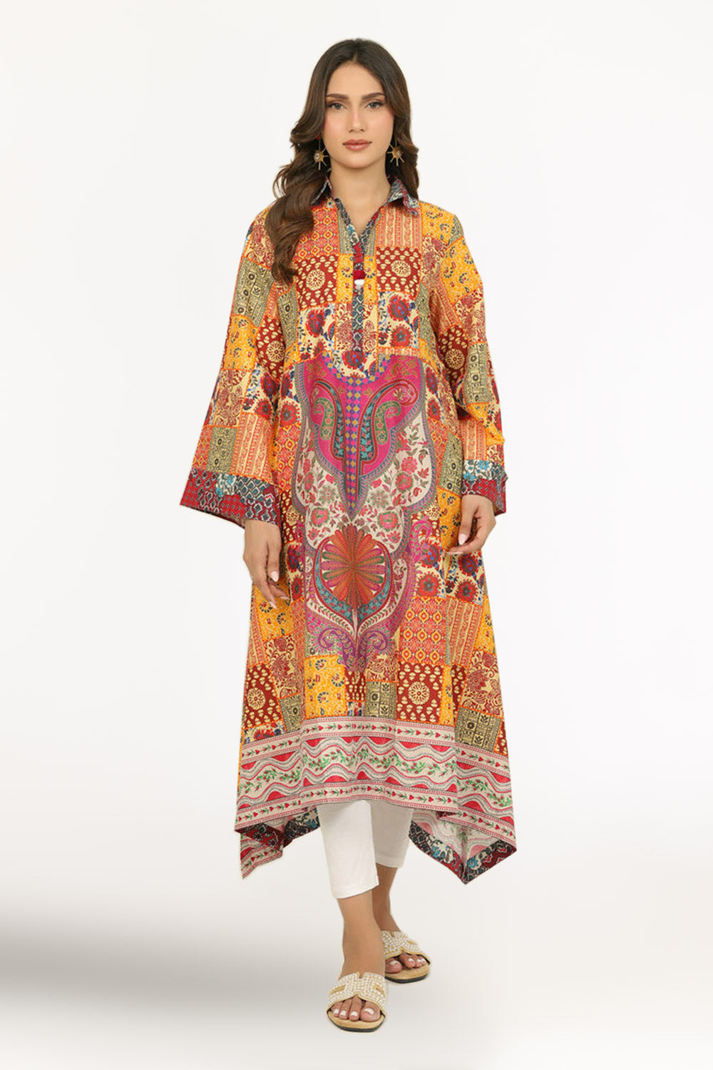 Cambric Printed Long Shirt