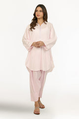 Jacquard Embroidered Shirt And Dyed Trouser