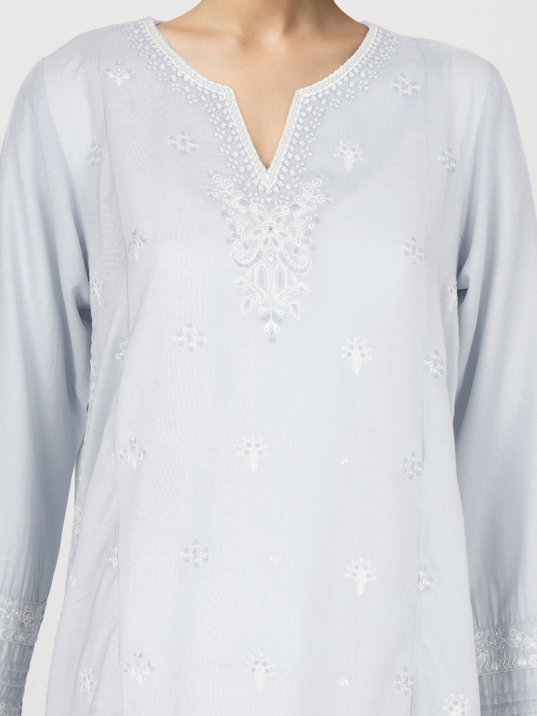 Silk Kurti- Embroidered (Pret)