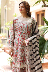 3-PC Stitched Embroidered  Lawn  SLC27-06P