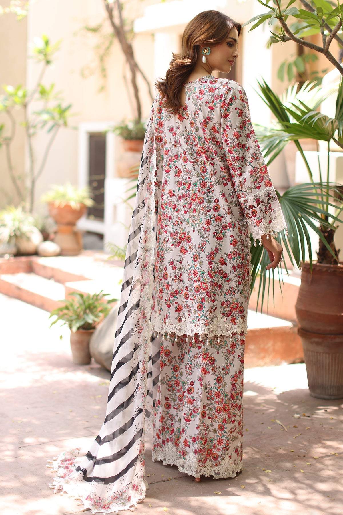 3-PC Stitched Embroidered  Lawn  SLC27-06P