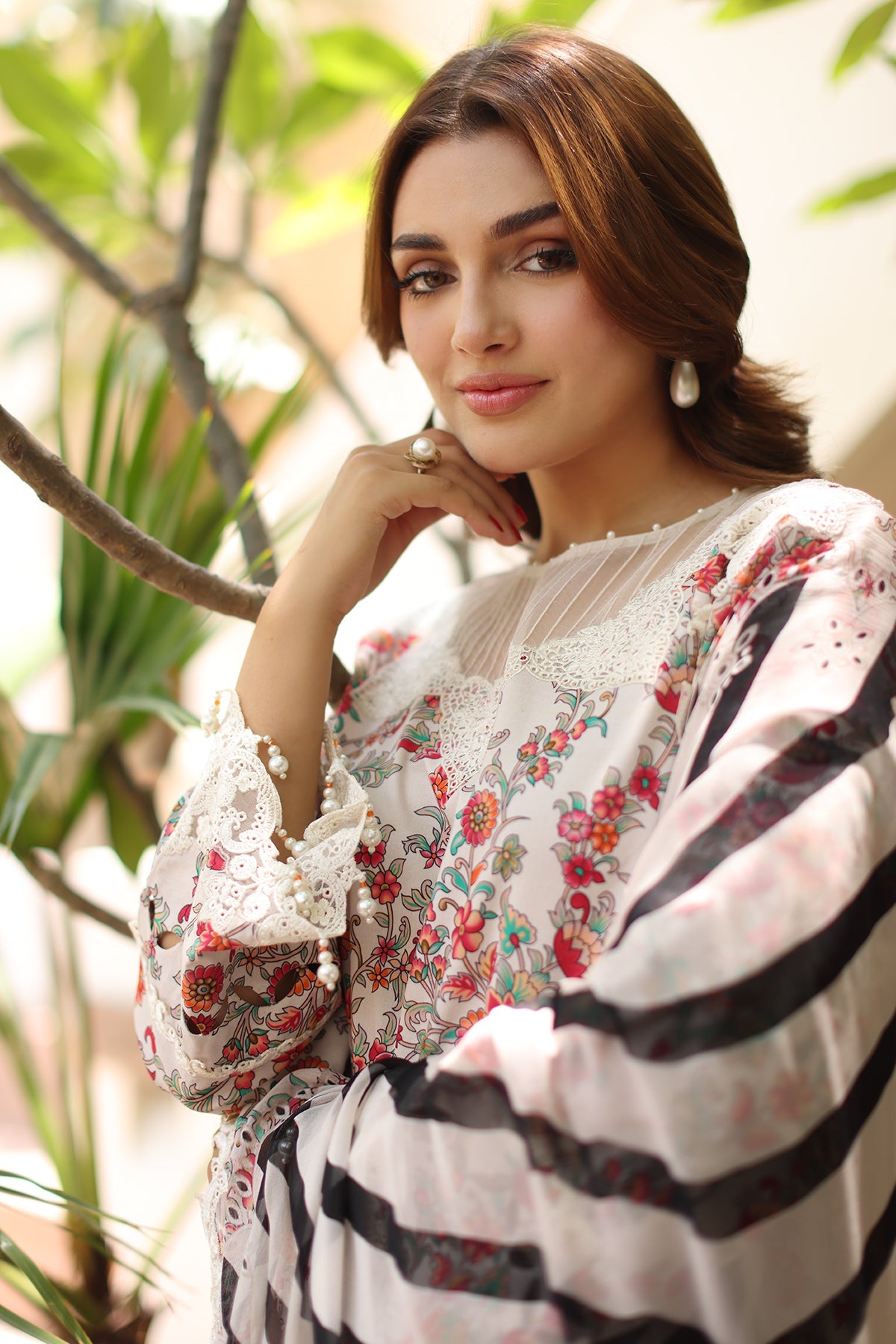 3-PC Stitched Embroidered  Lawn  SLC27-06P