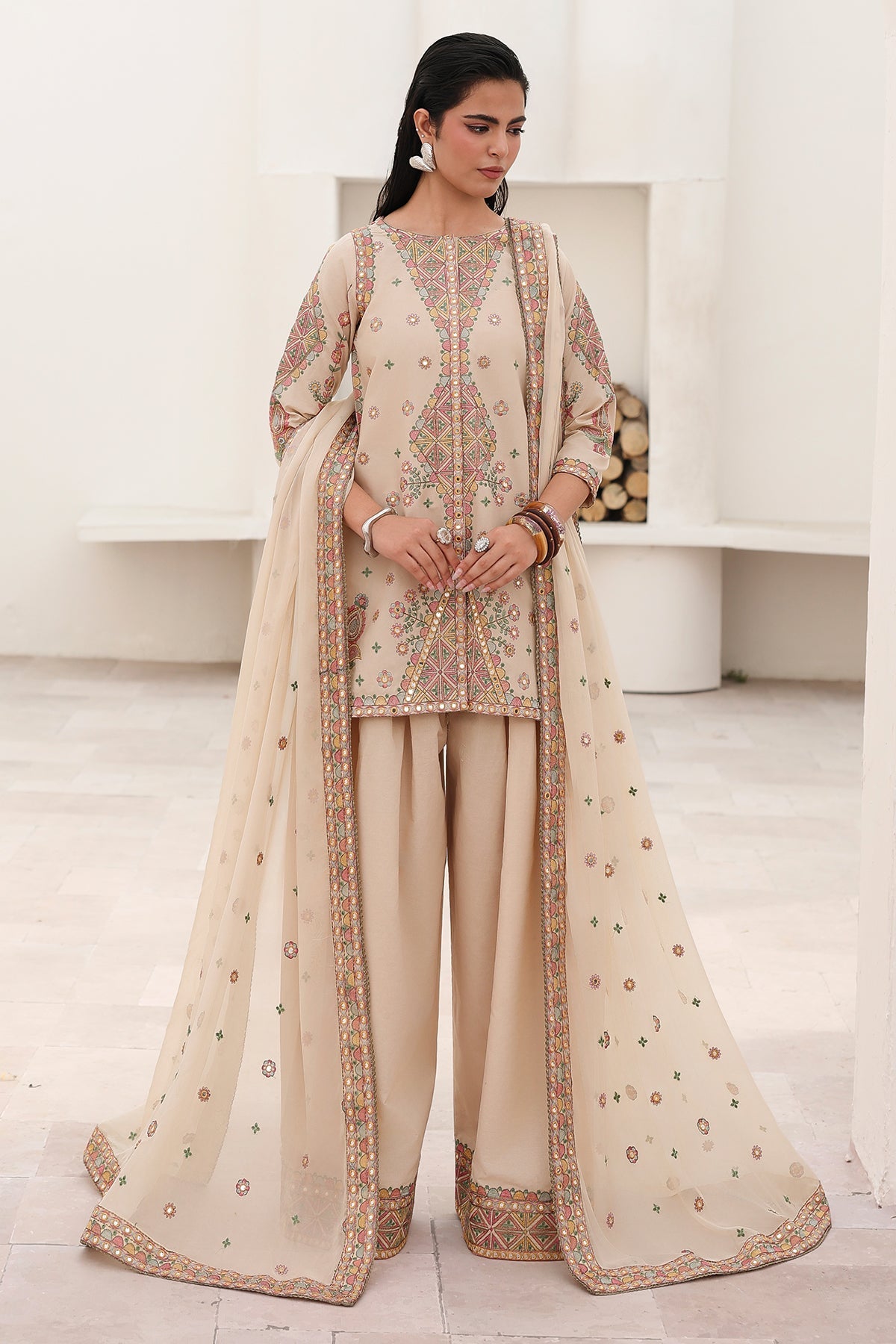 3-PC Stitched Embroidered Lawn Collection CNP-6-216