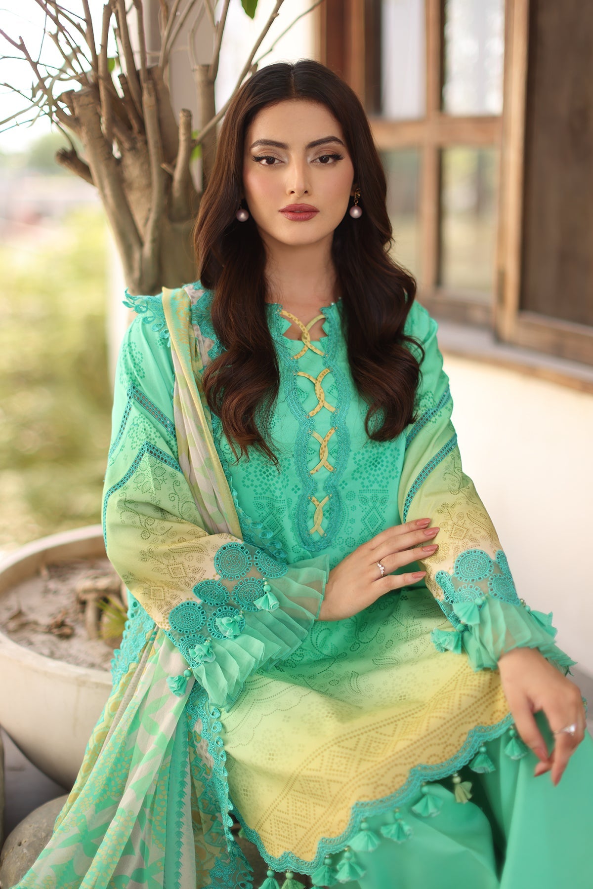3-PC Stitched Embroidered Lawn Collection IN6-08P