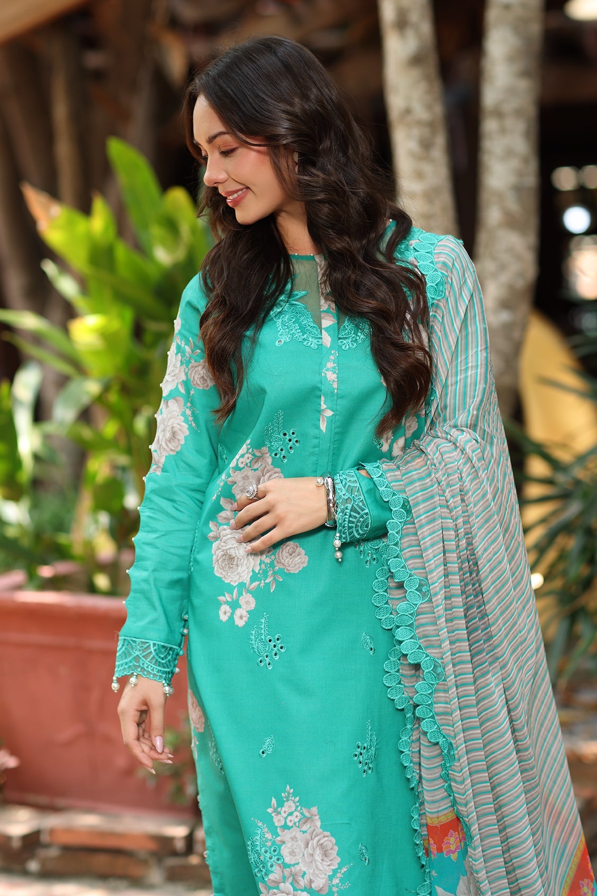 3-PC Stitched Embroidered Lawn Collection RM6-06P