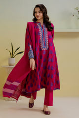 Embroidered Kurta Dupatta Trouser - 1249