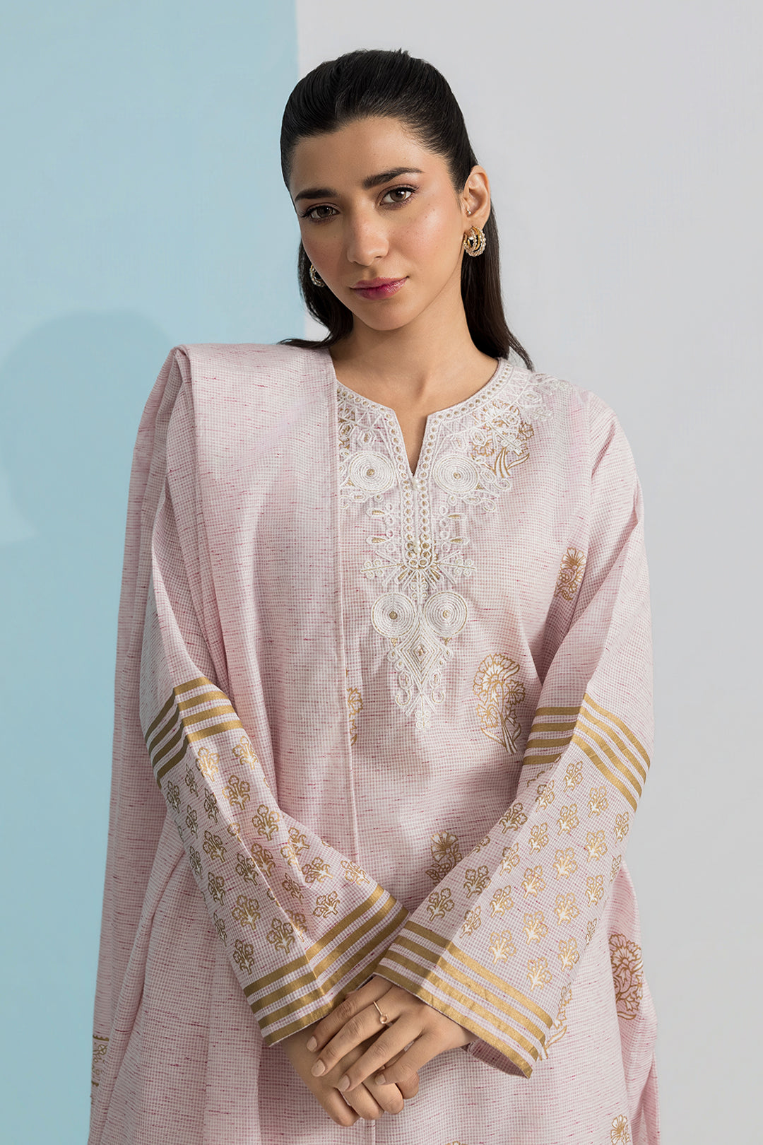 Embroidered Kurta Dupatta - 2506