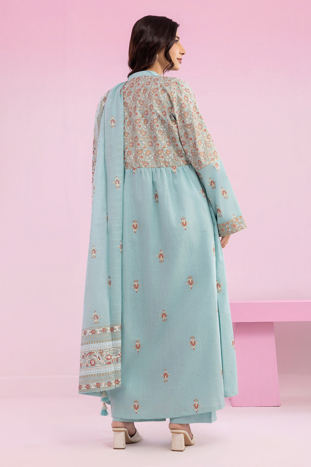 Embroidered Kurta Dupatta Trouser - 2504
