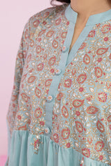 Embroidered Kurta Dupatta Trouser - 2504