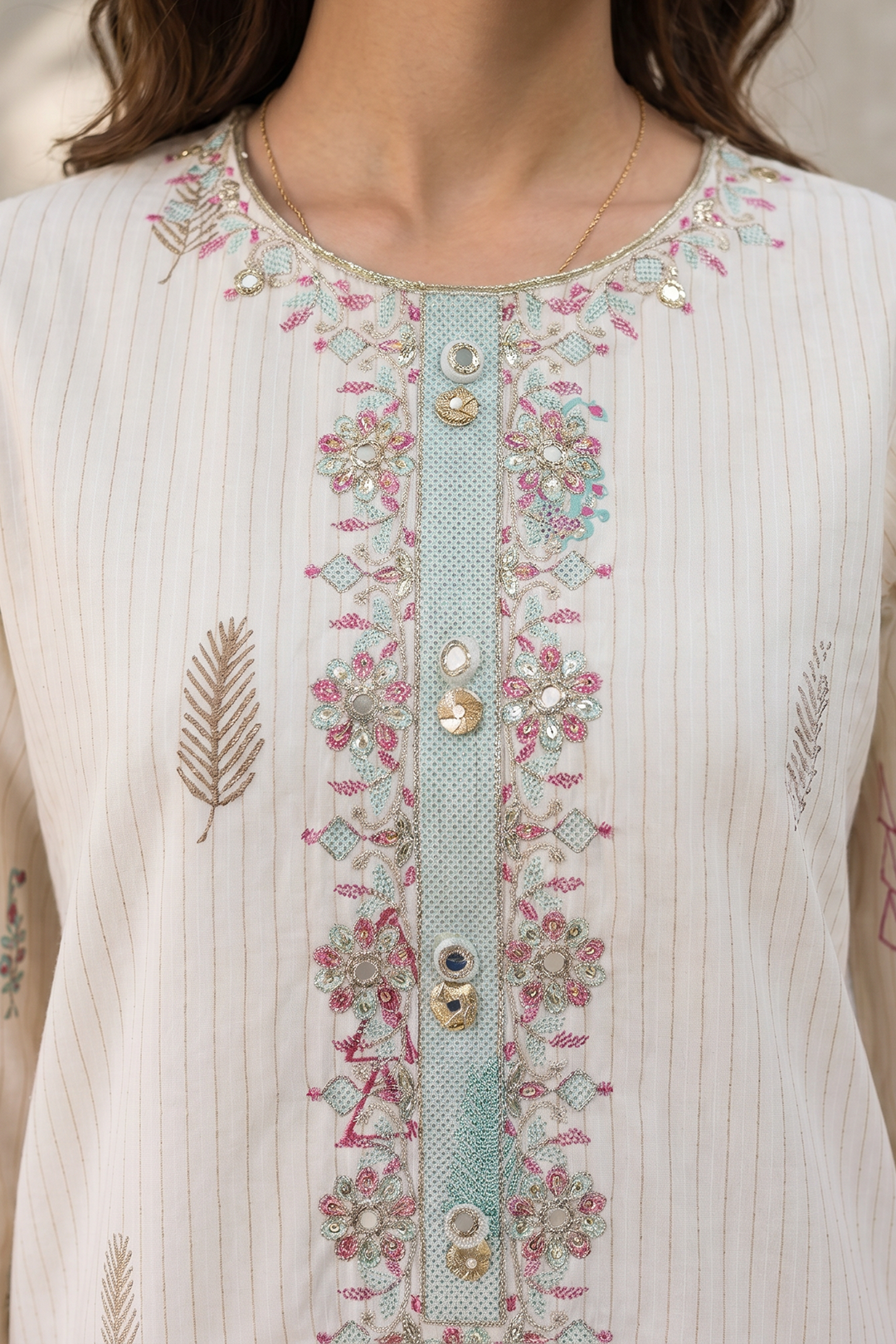 Embroidered Kurta Dupatta Trouser - 2508