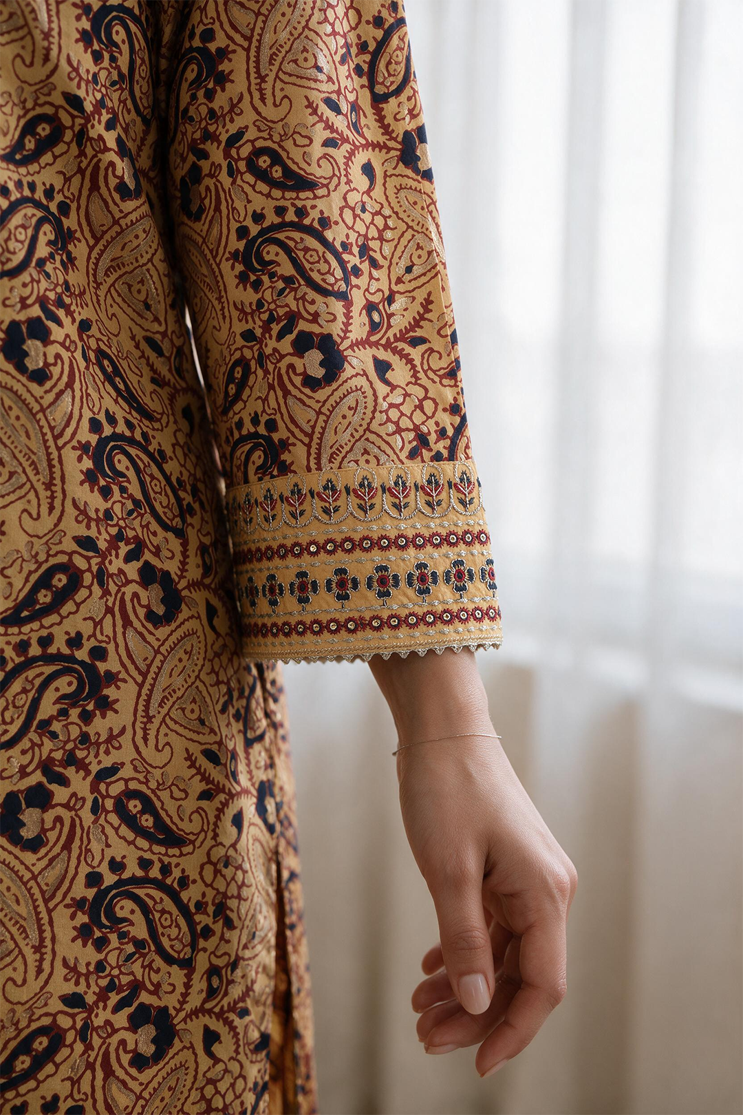 Embroidered Kurta Dupatta Trouser - 2515