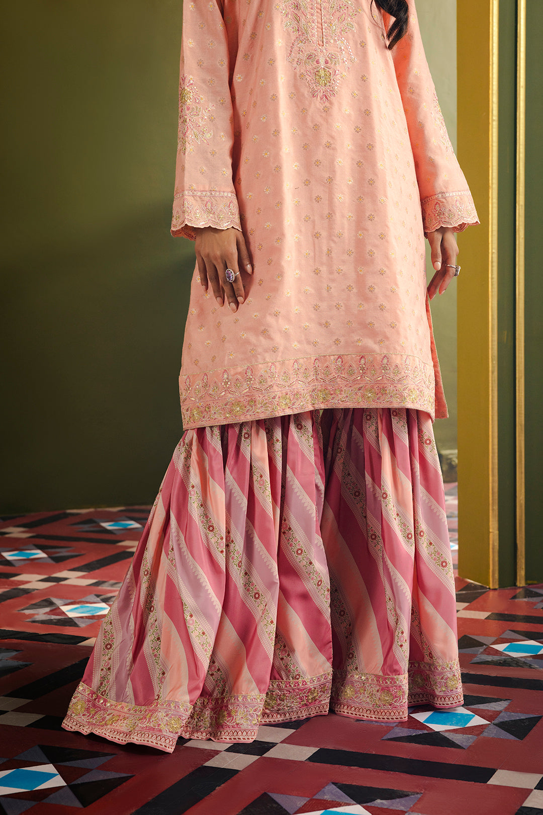 Kurta With Gharara & Dupatta - 0716