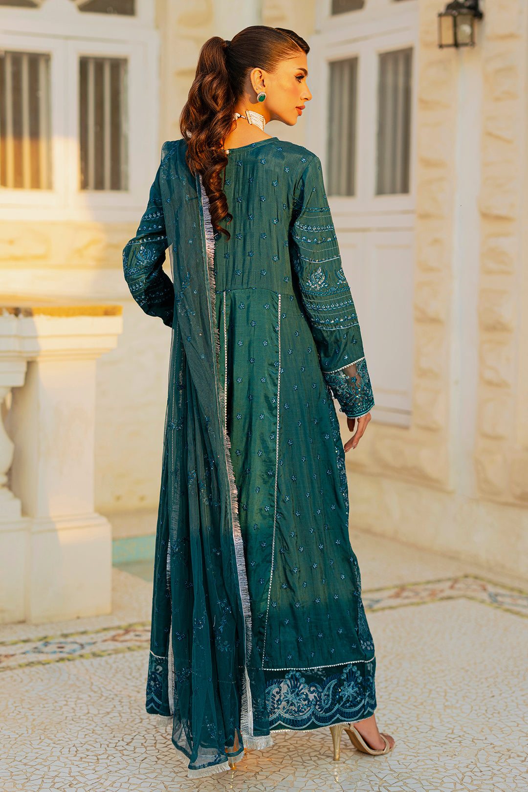 Embroidered Kurta Dupatta Trouser - 0738