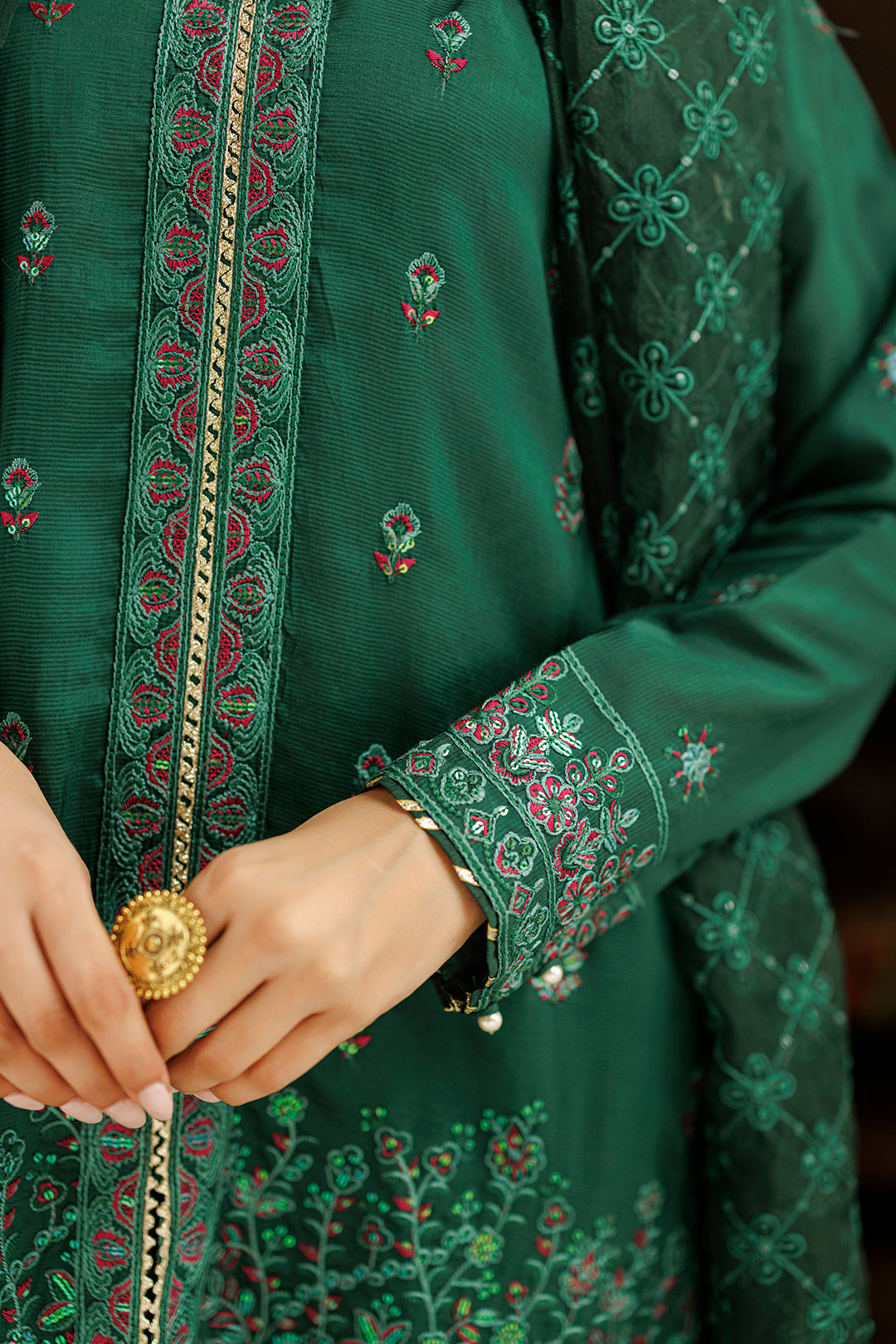 Embroidered Kurta Dupatta Trouser - 2735