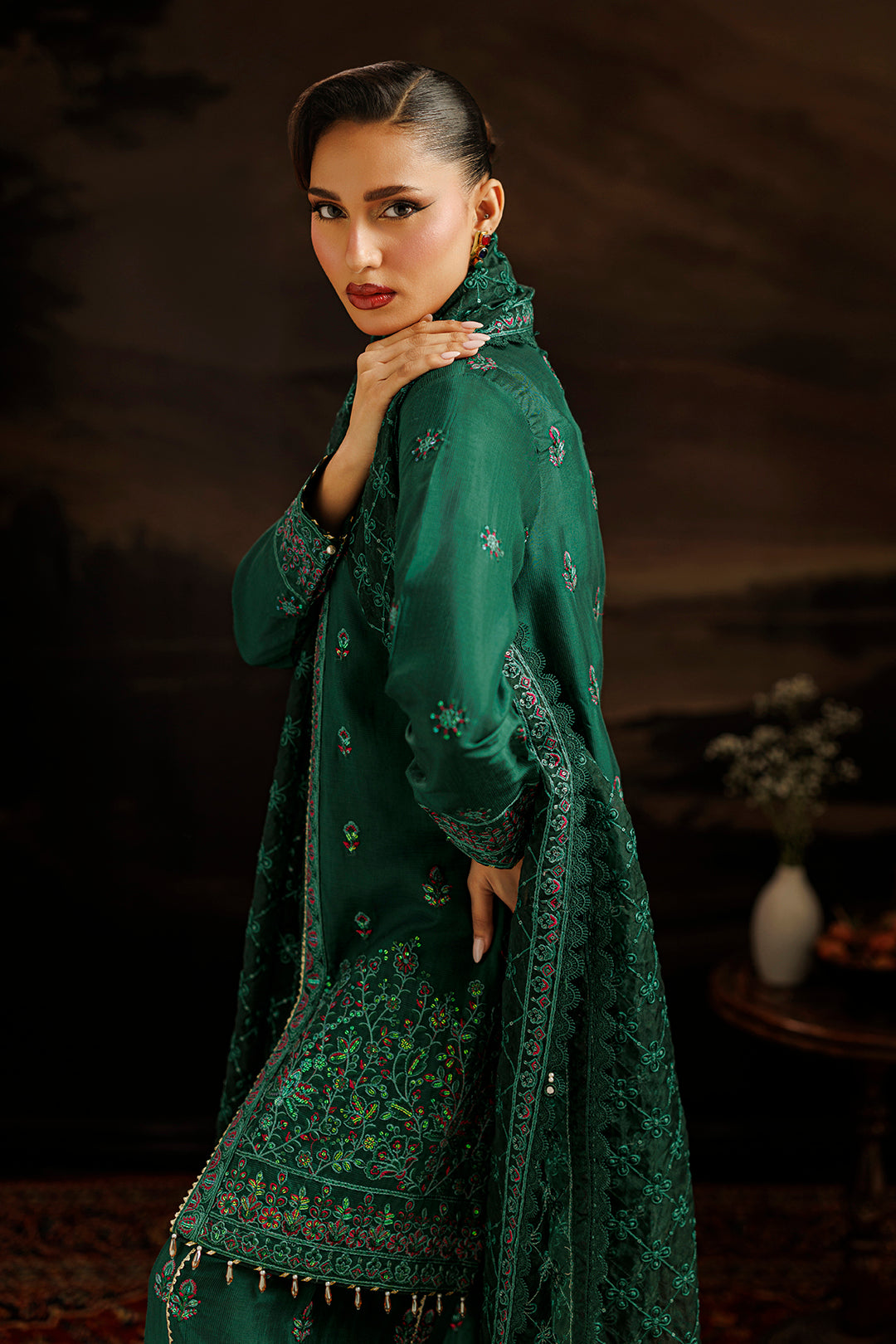 Embroidered Kurta Dupatta Trouser - 2735