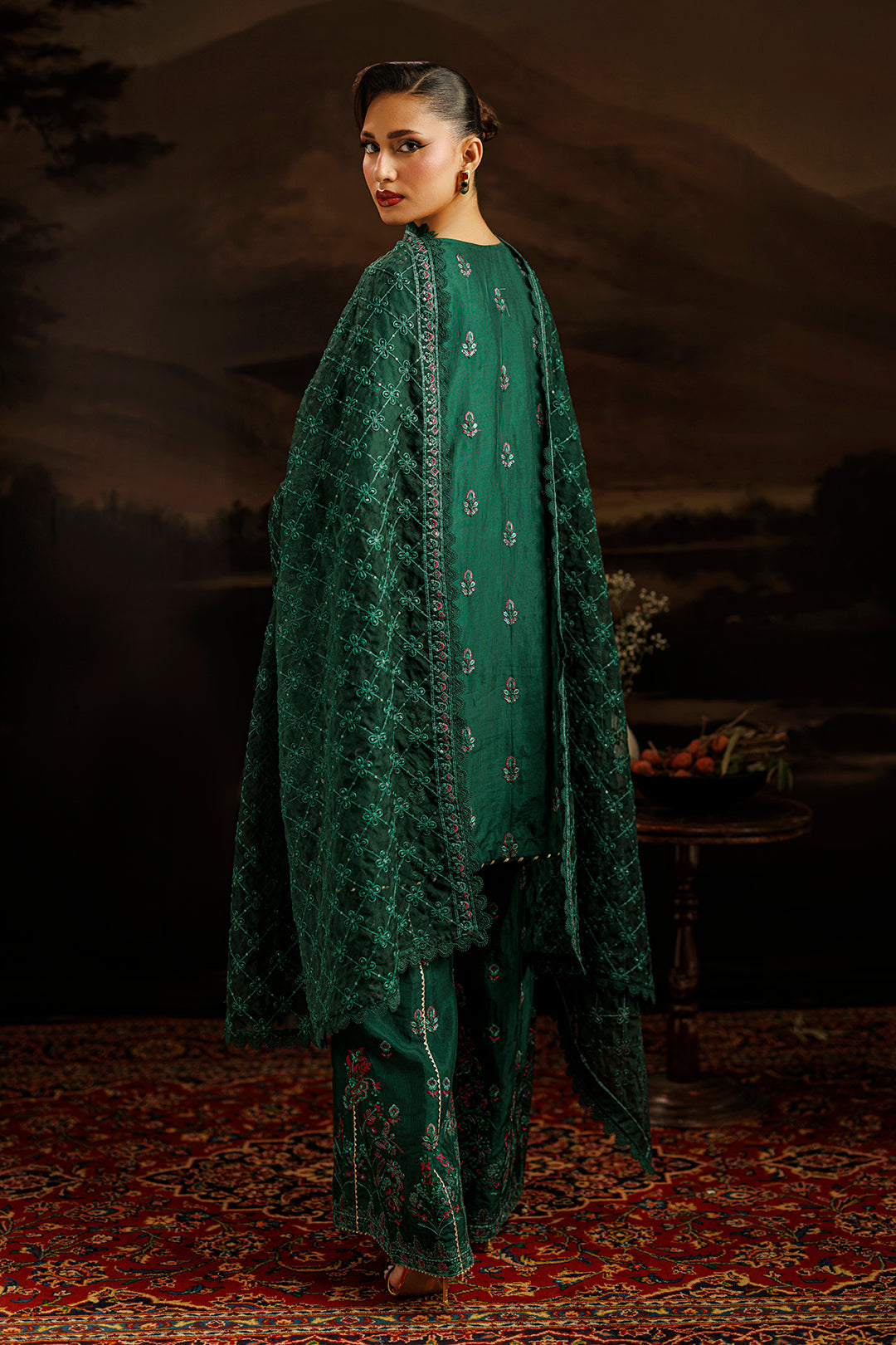 Embroidered Kurta Dupatta Trouser - 2735