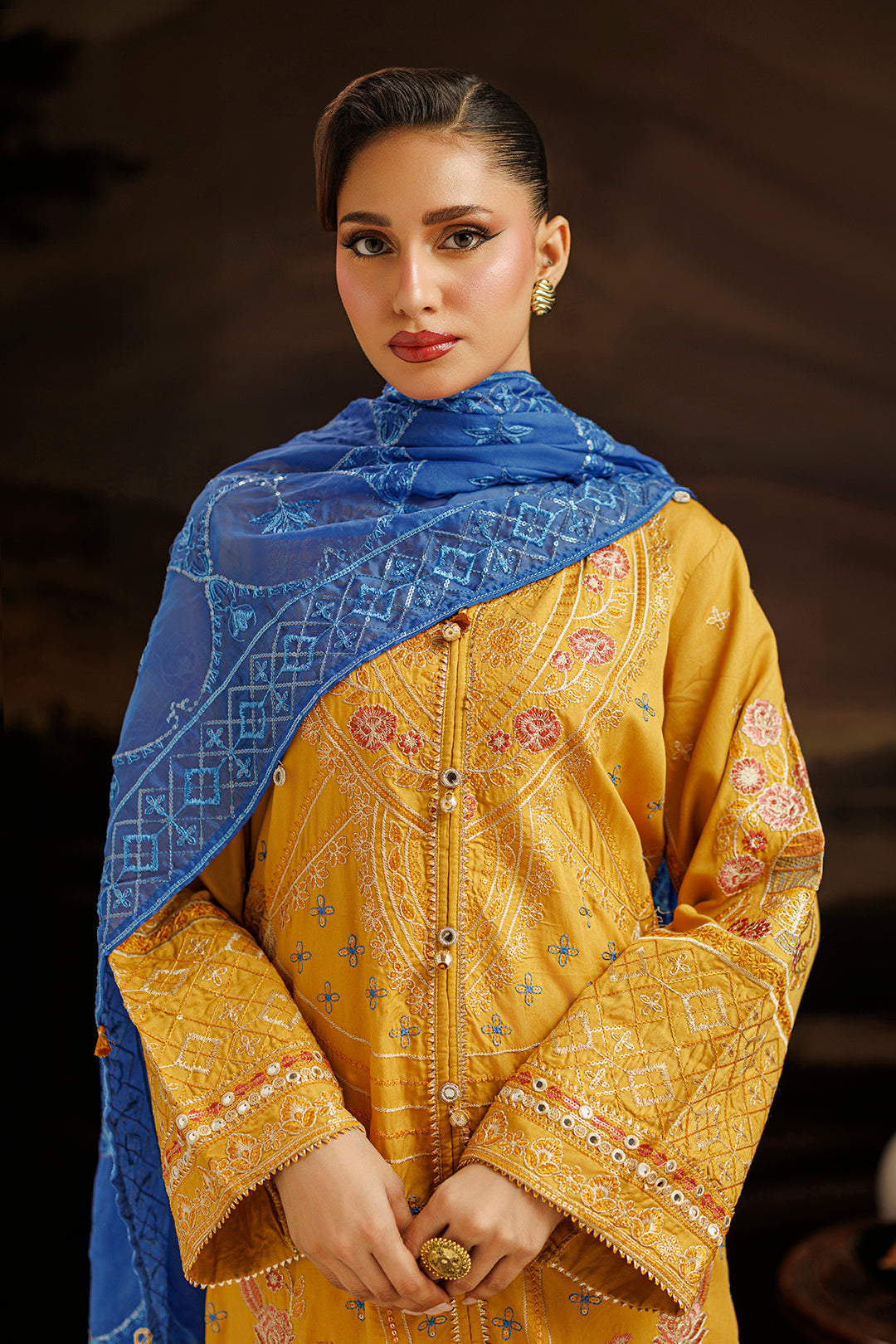 Embroidered Kurta Dupatta Trouser - 0760