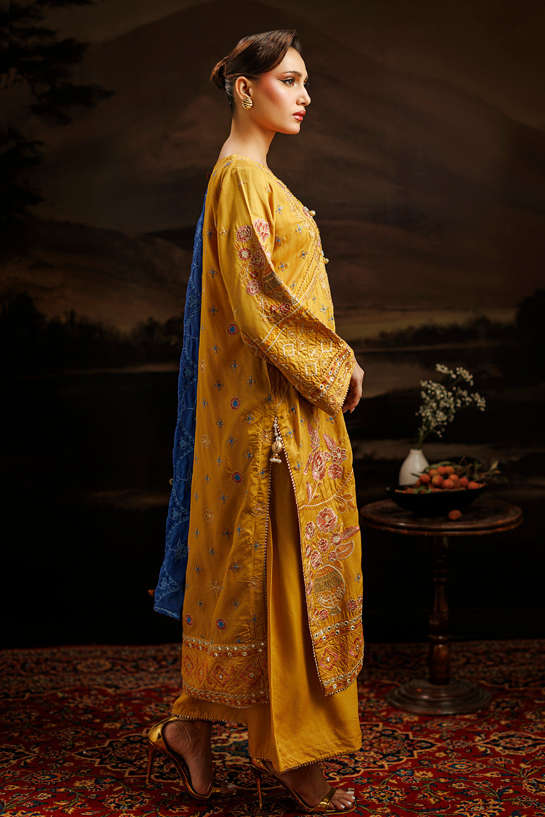 Embroidered Kurta Dupatta Trouser - 0760