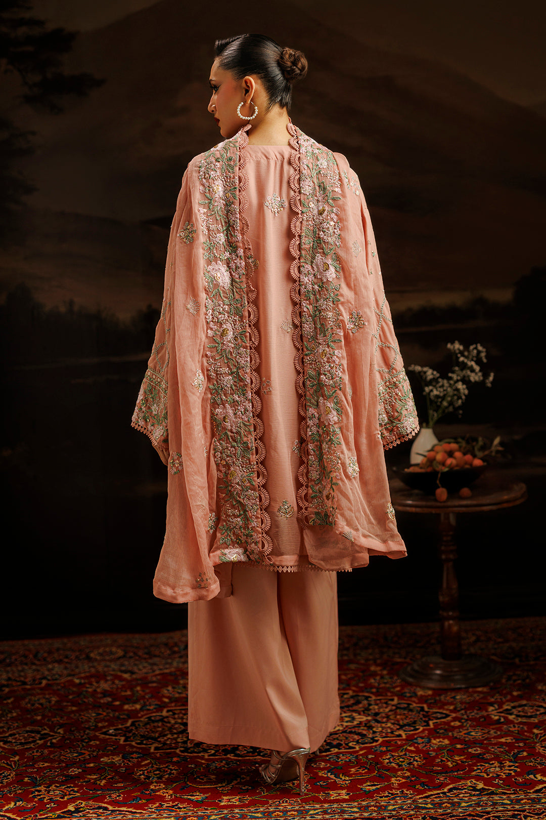 Embroidered Kurta Dupatta Trouser - 0761