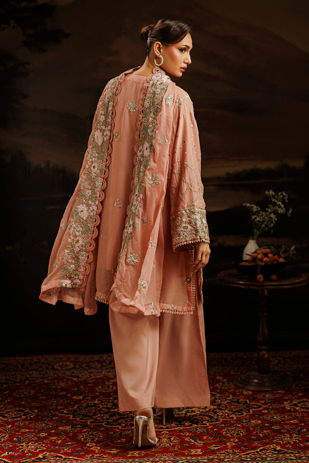 Embroidered Kurta Dupatta Trouser - 0761