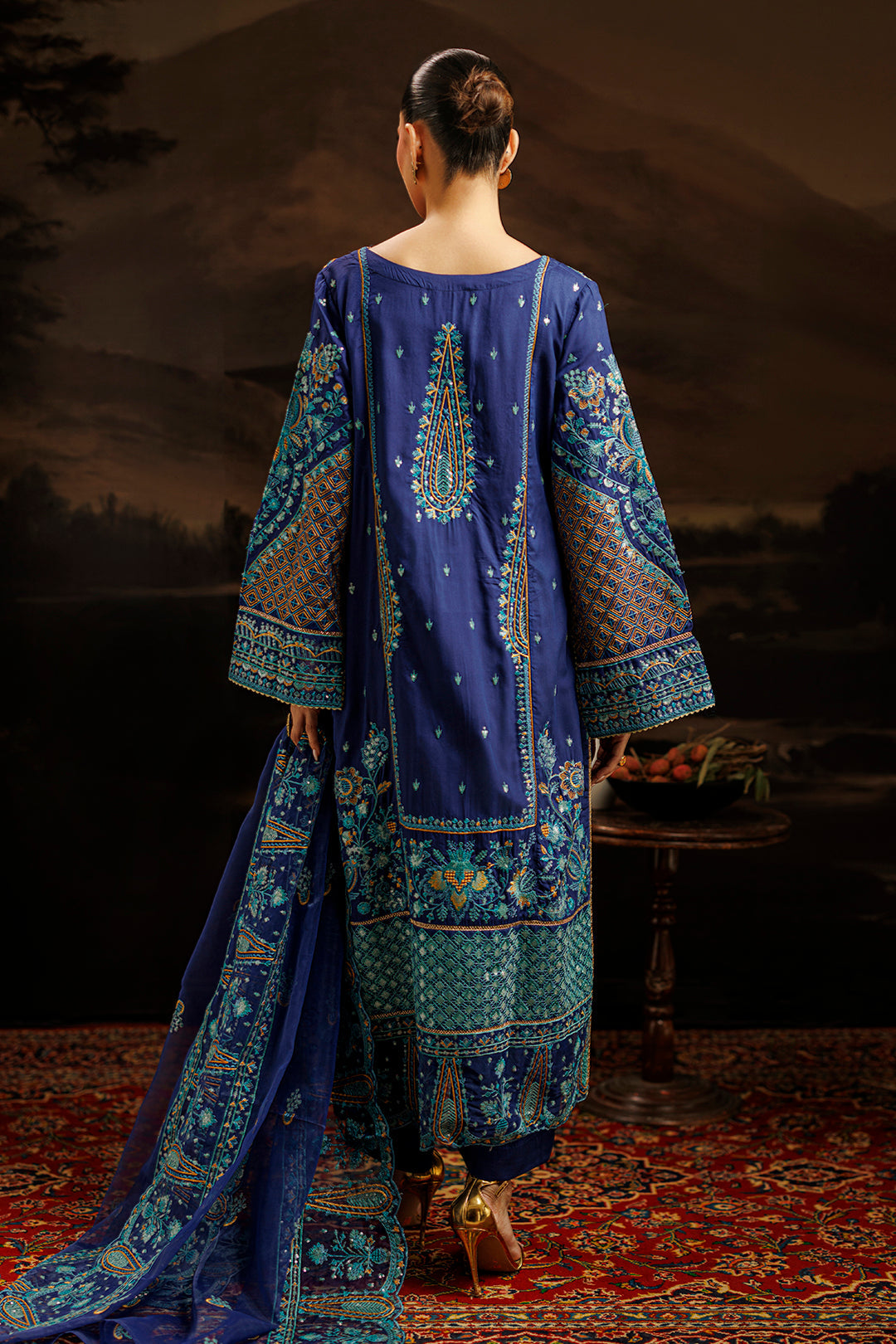 Embroidered Kurta Dupatta Trouser - 0764