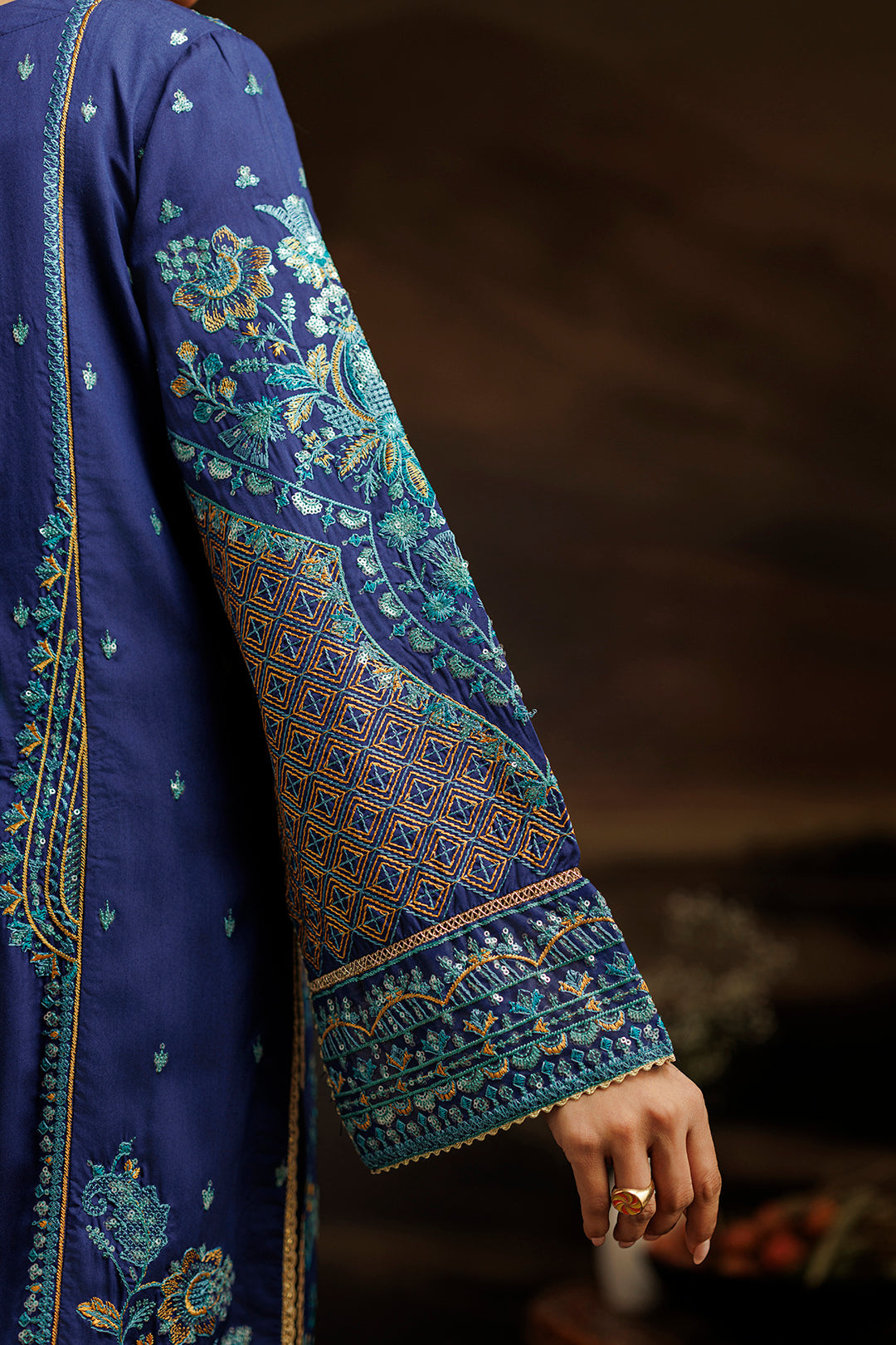 Embroidered Kurta Dupatta Trouser - 0764
