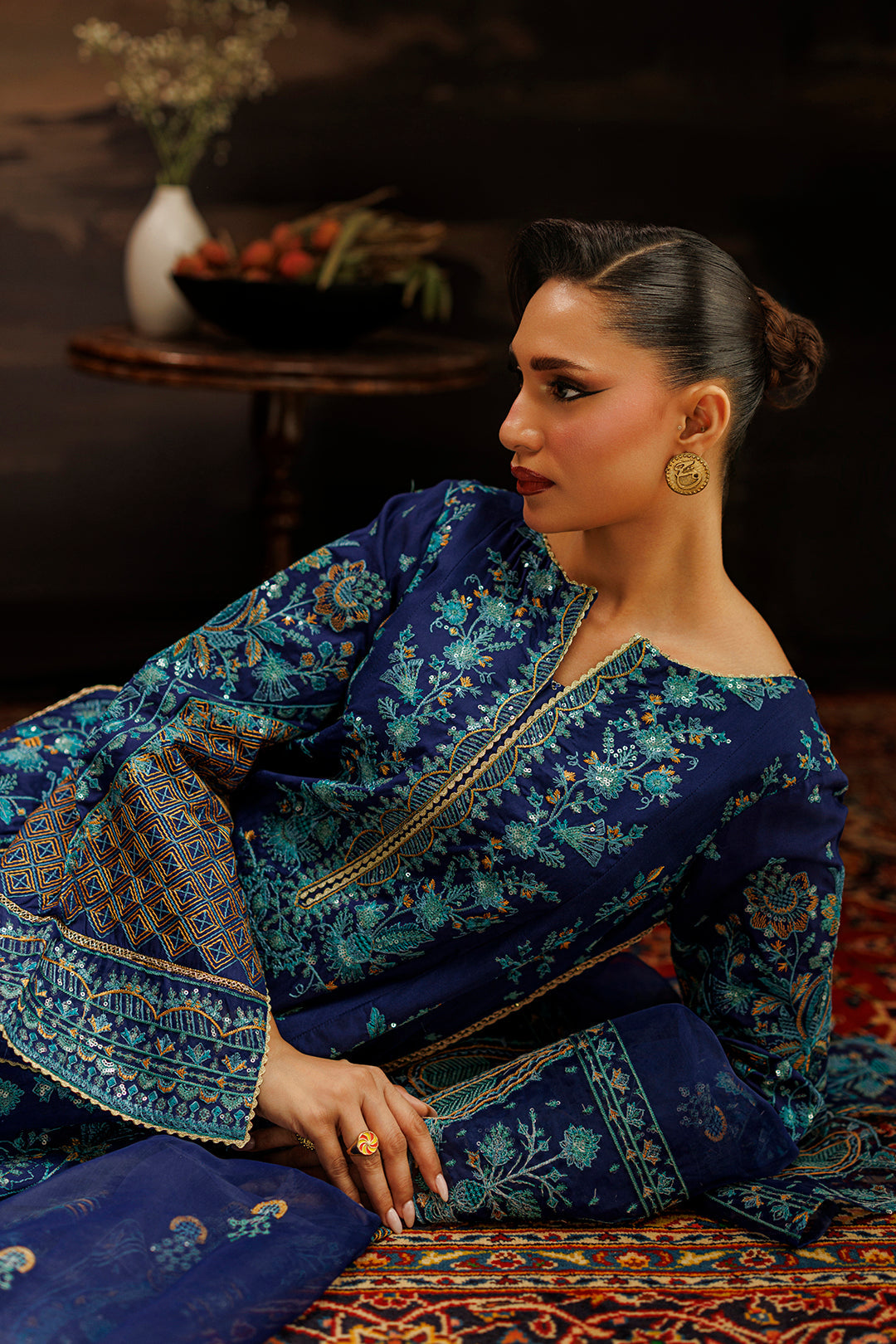 Embroidered Kurta Dupatta Trouser - 0764
