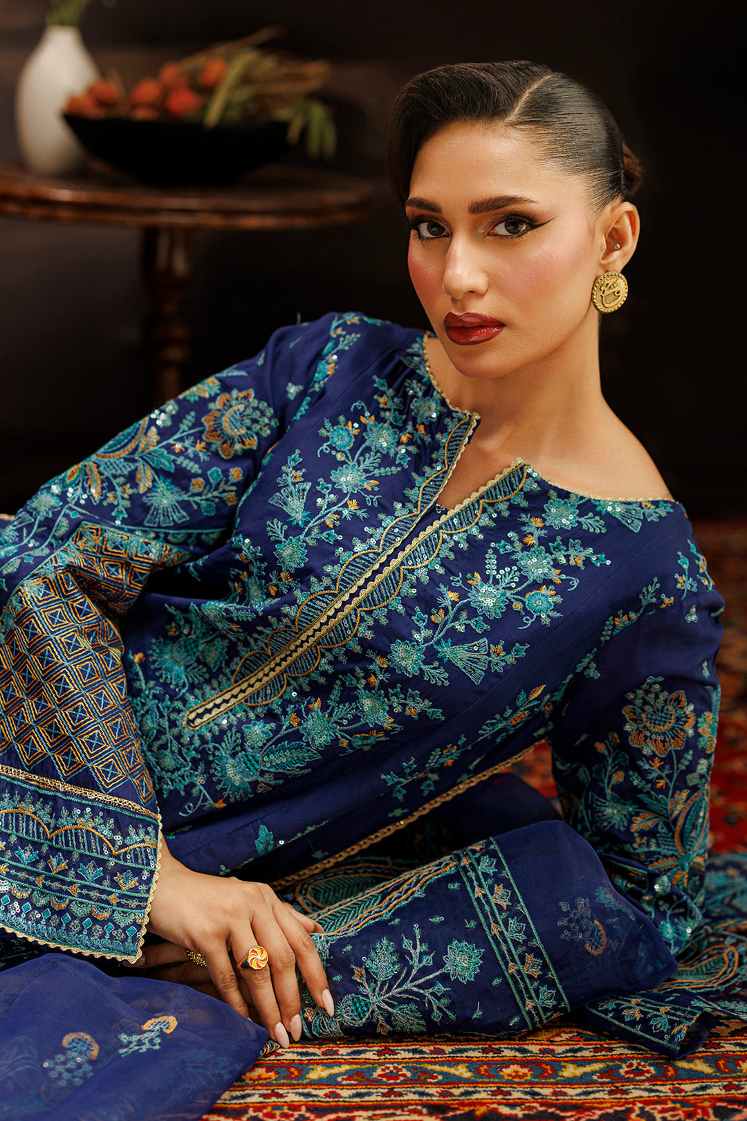 Embroidered Kurta Dupatta Trouser - 0764