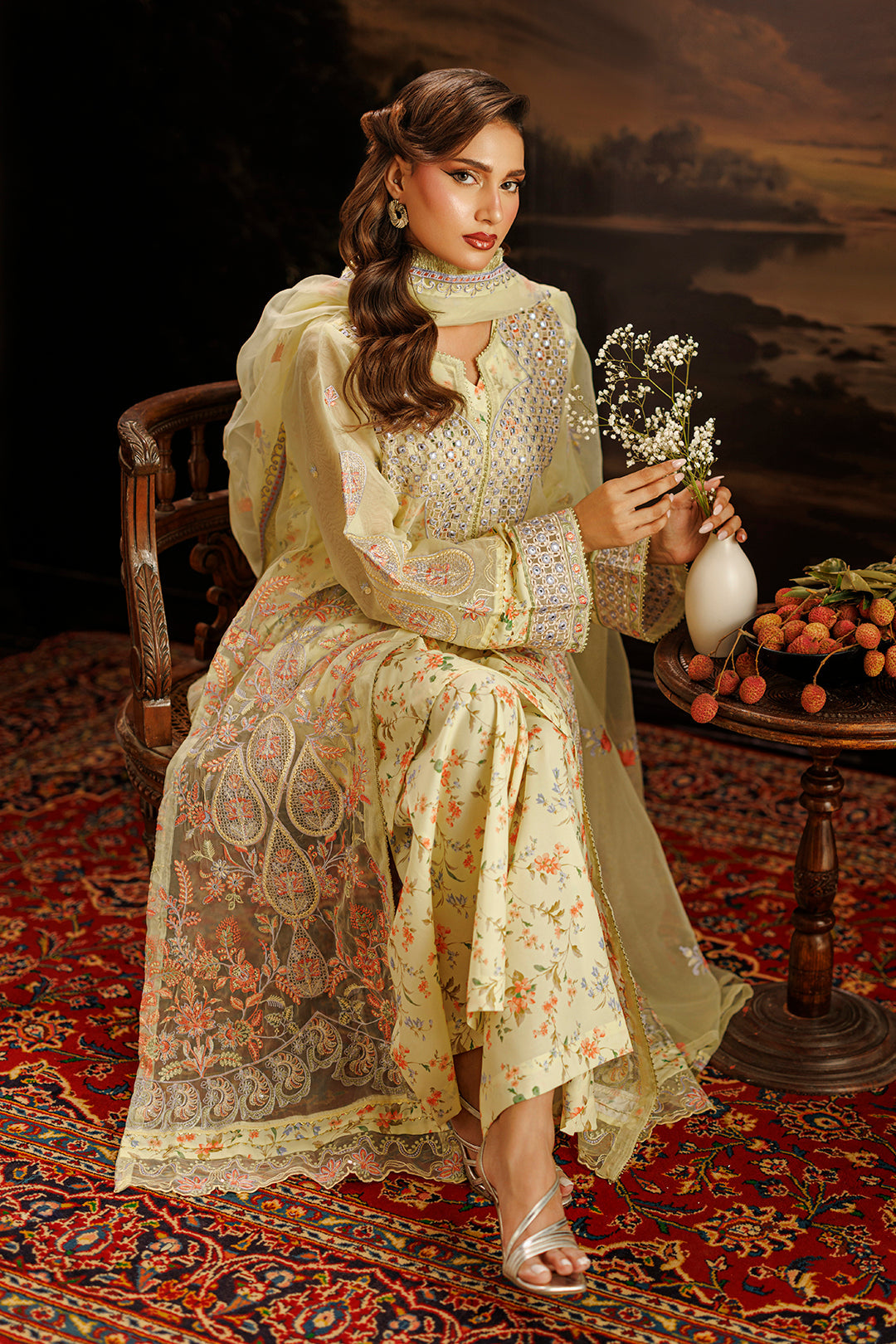 Embroidered Kurta Dupatta Trouser - 0770