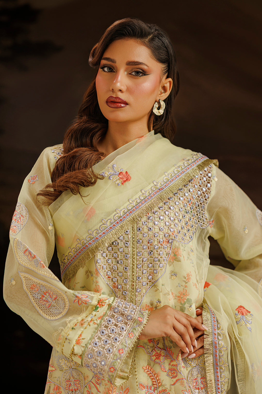 Embroidered Kurta Dupatta Trouser - 0770