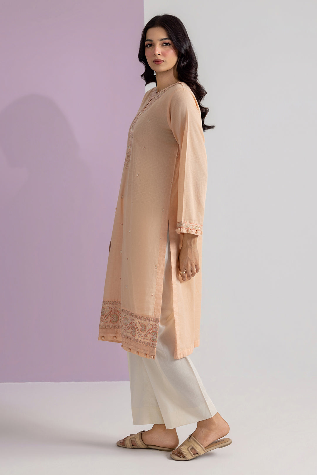 Embroidered Kurta - 2656