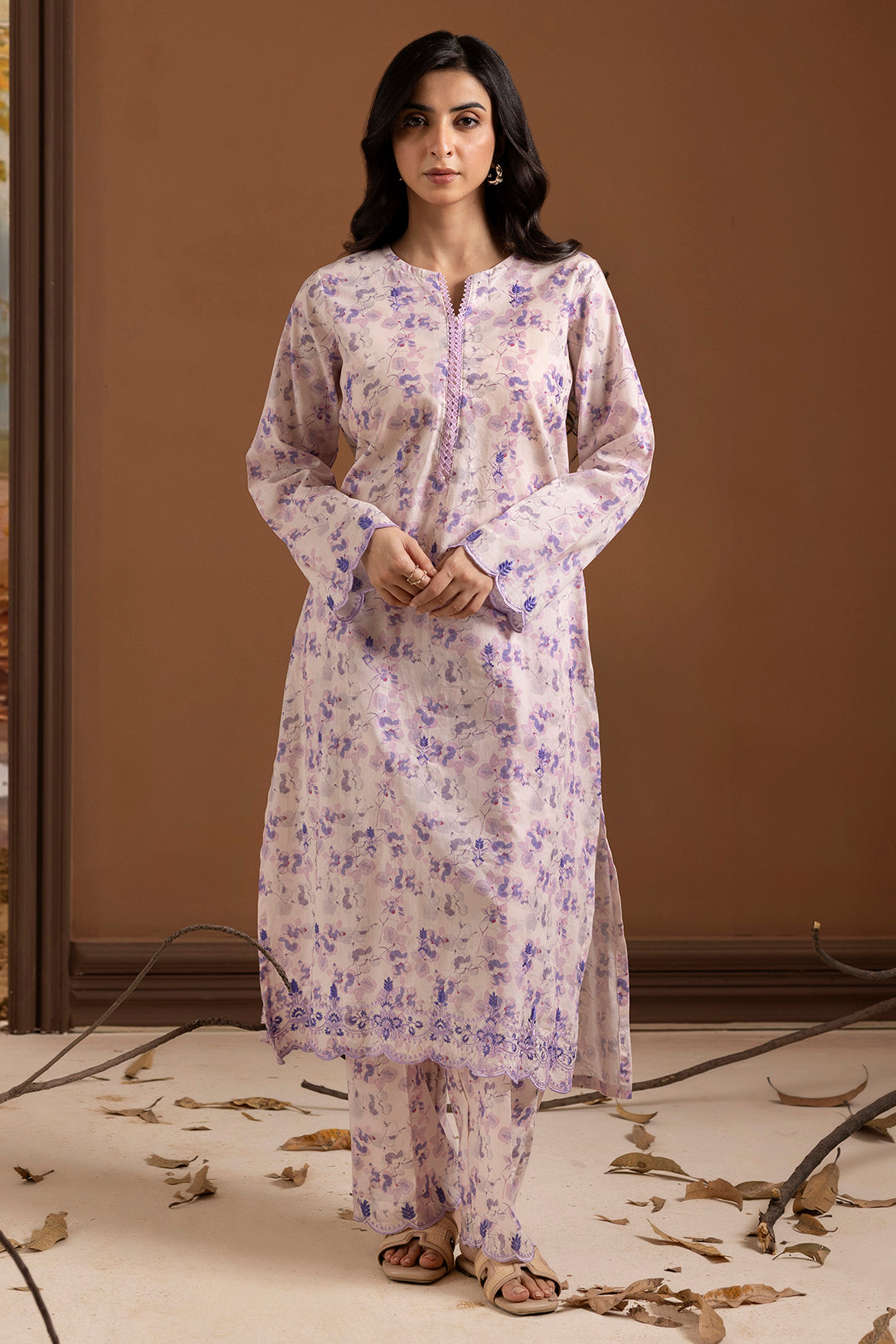 Embroidered Kurta Trouser - 1773