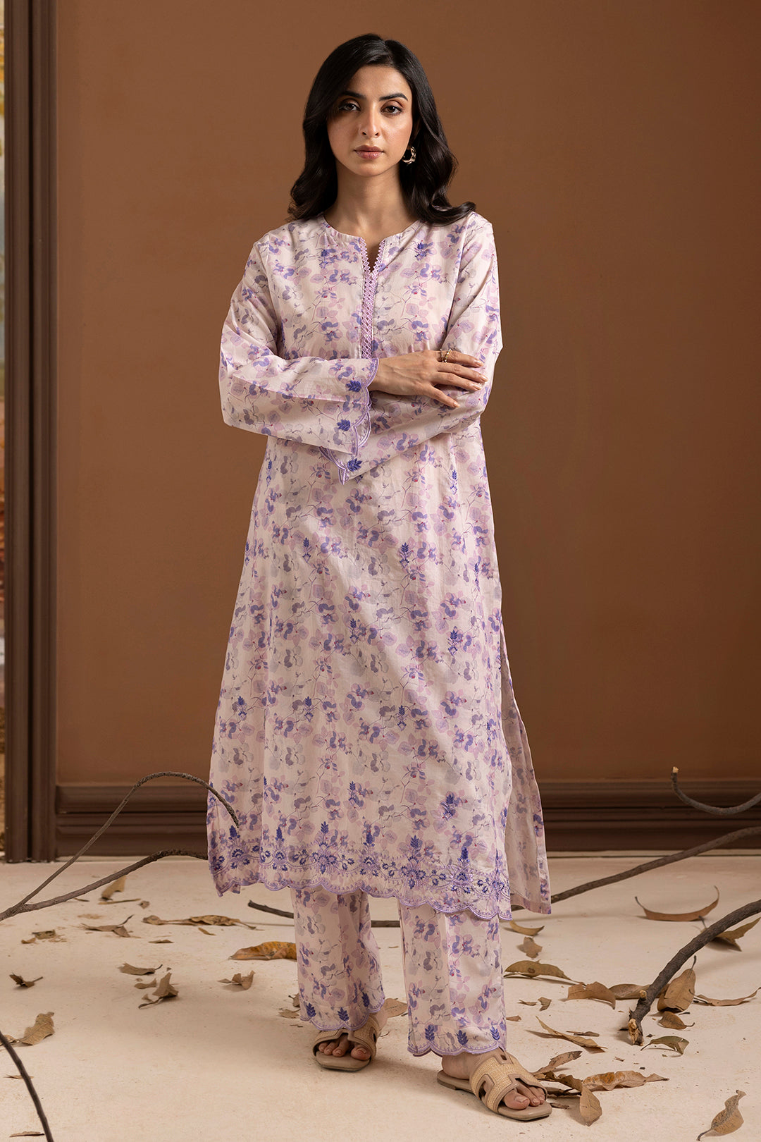 Embroidered Kurta Trouser - 1773