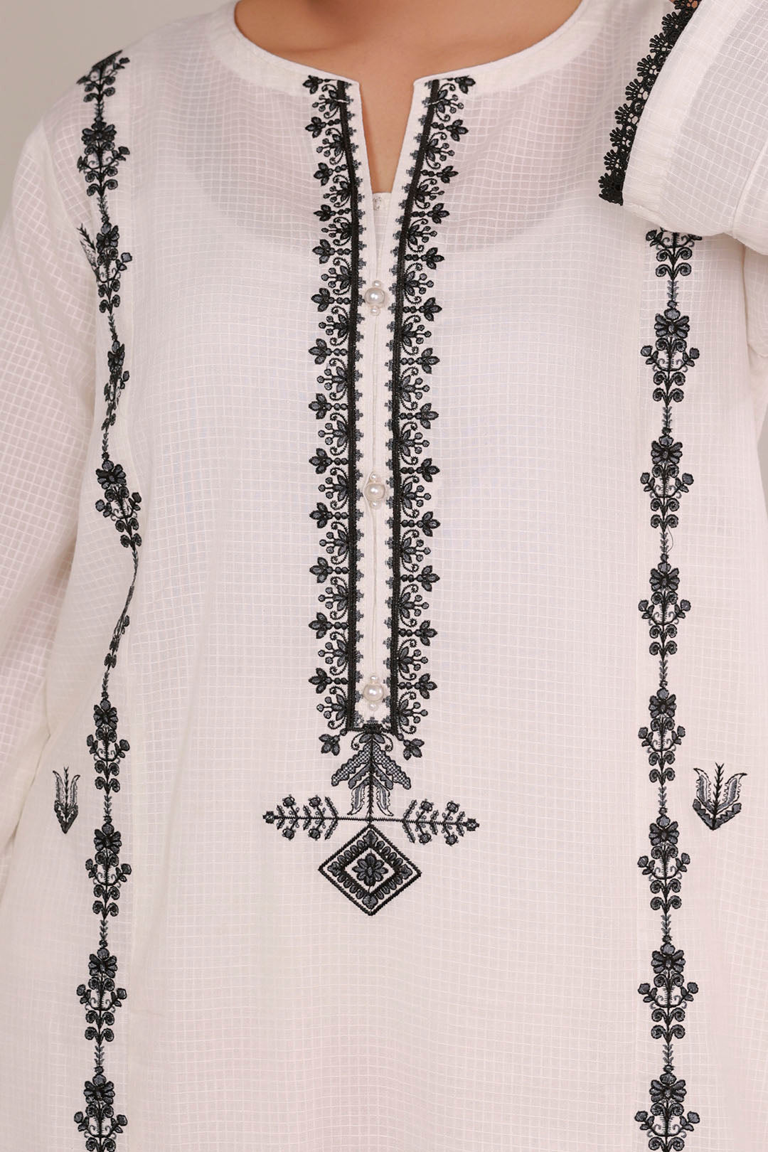 Embroidered Kurta Trouser - 2183