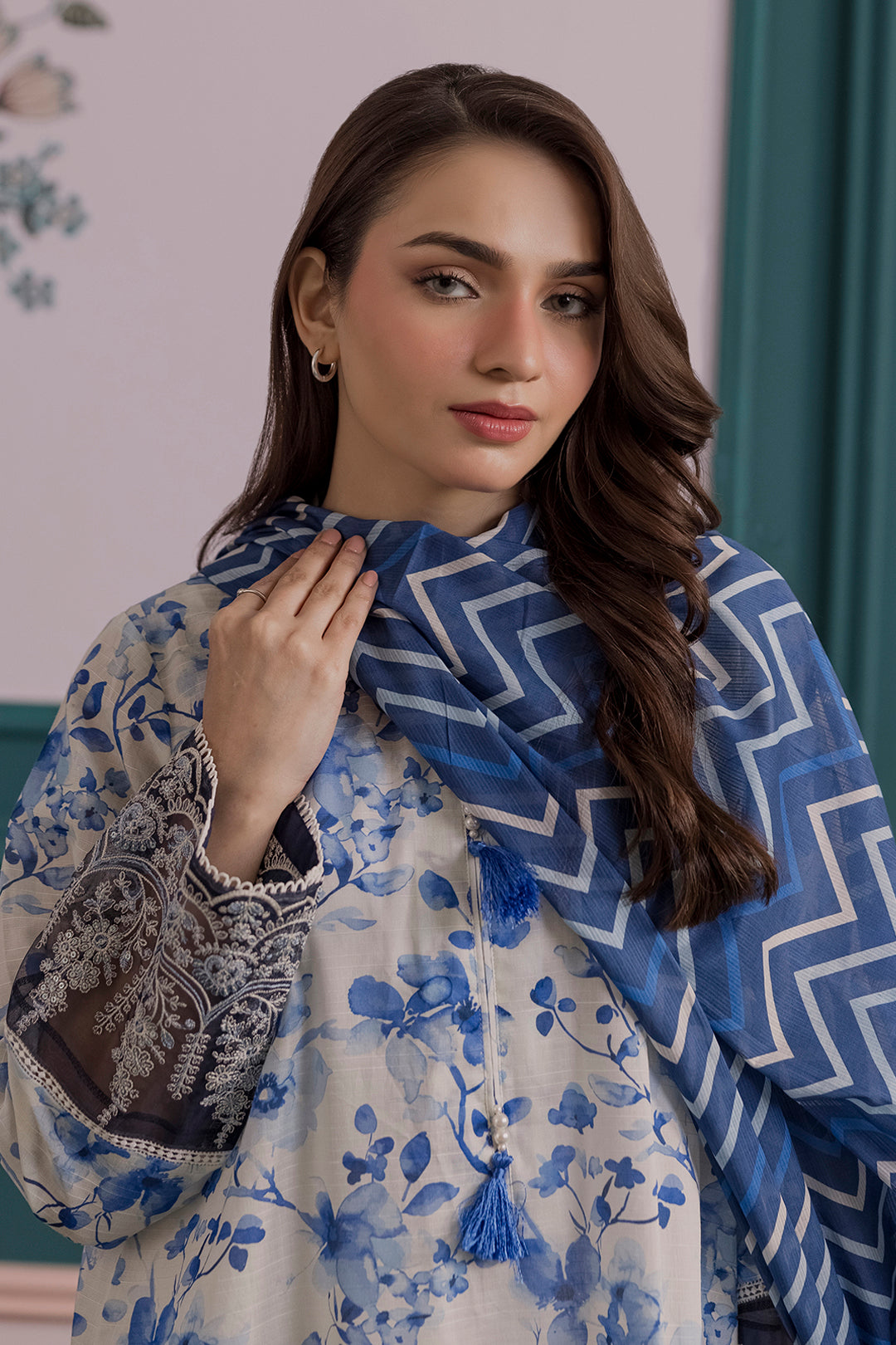 Embroidered Kurta Dupatta - 2233