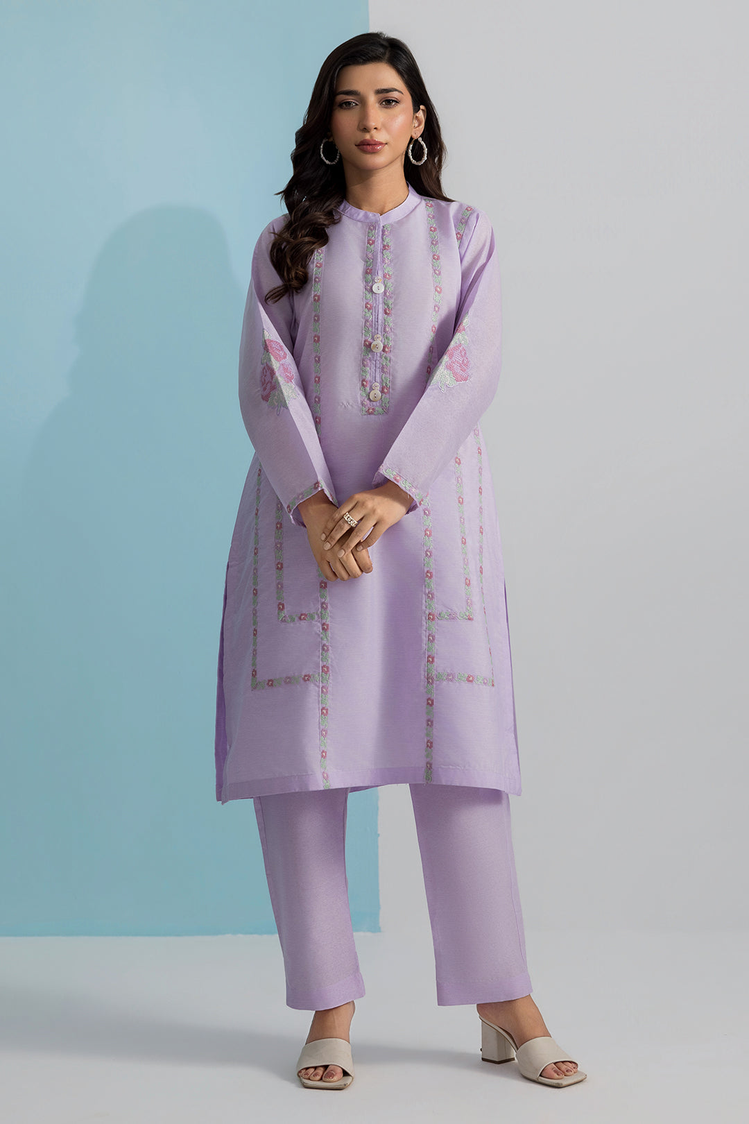 Embroidered Kurta Trouser - 2529