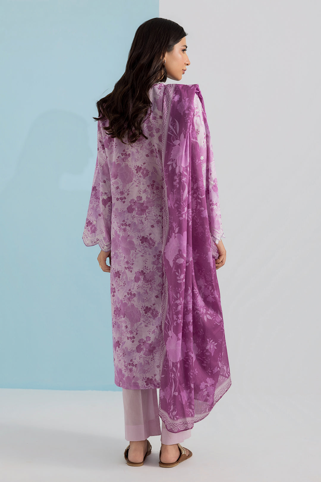 Embroidered Kurta Dupatta Trouser - 1520