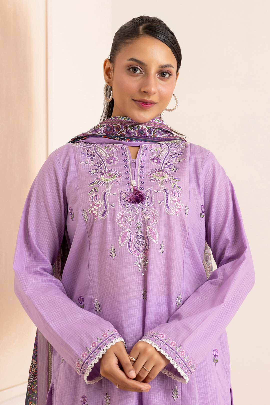 Embroidered Kurta Dupatta Trouser - 1830
