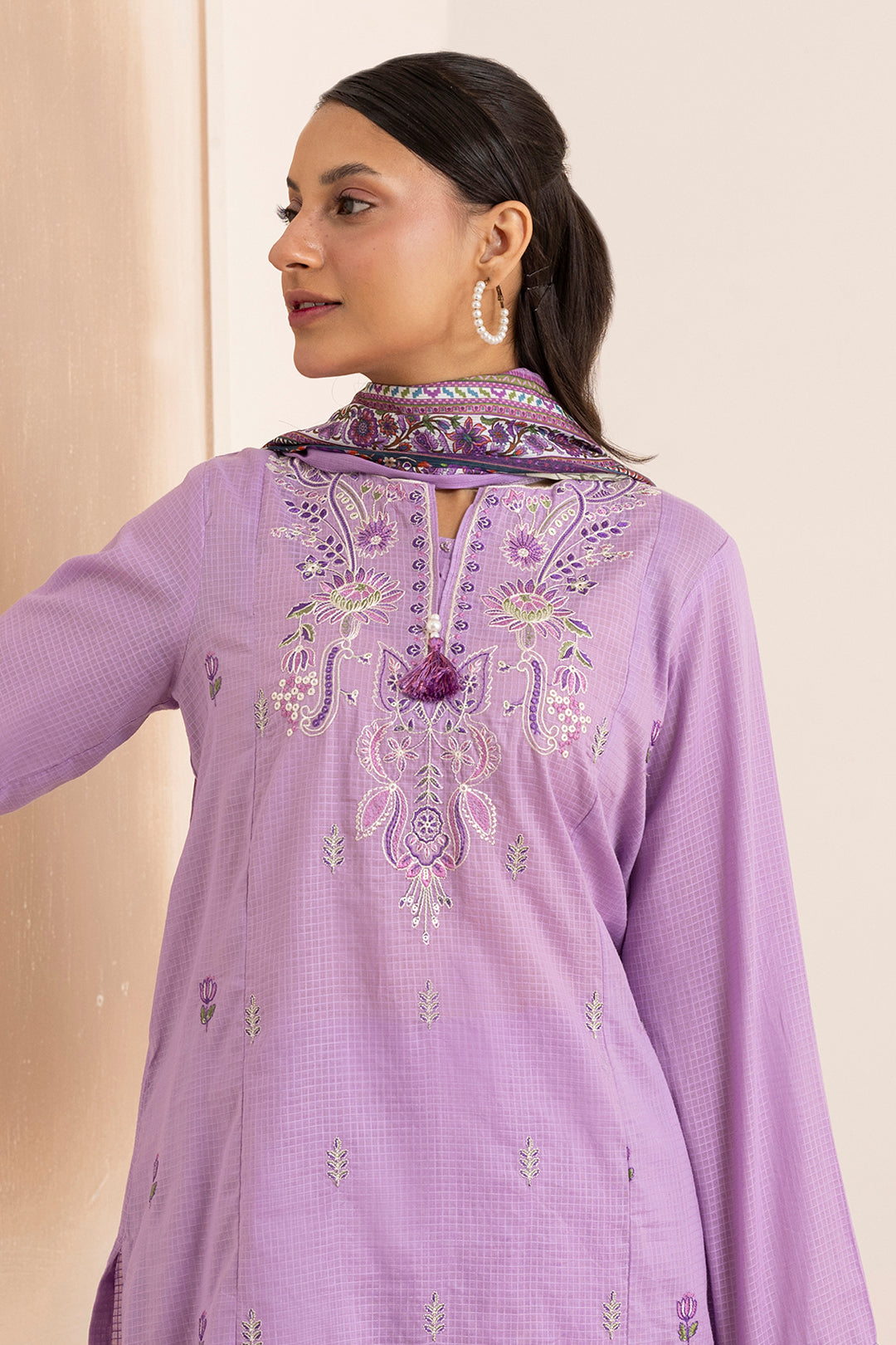 Embroidered Kurta Dupatta Trouser - 1830