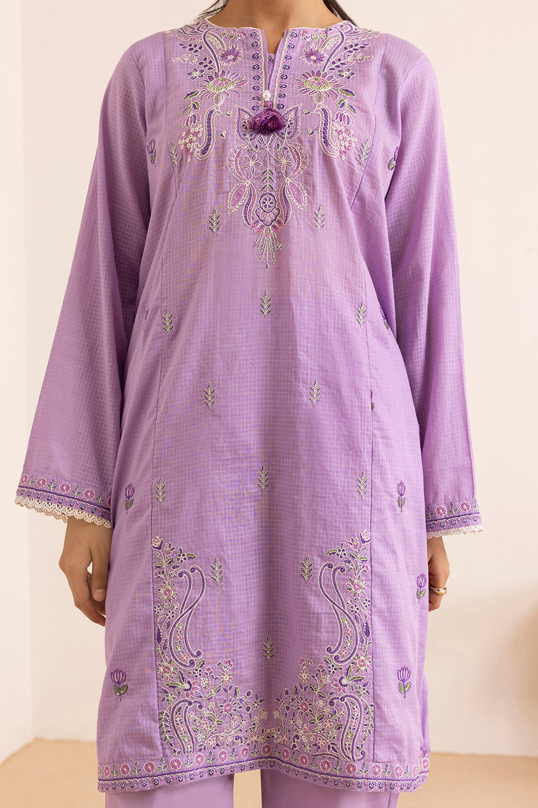 Embroidered Kurta Dupatta Trouser - 1830