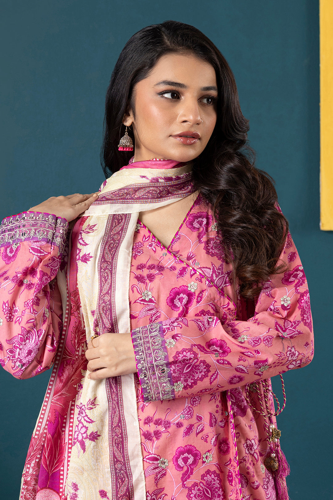 Embroidered Kurta Dupatta Trouser - 1936