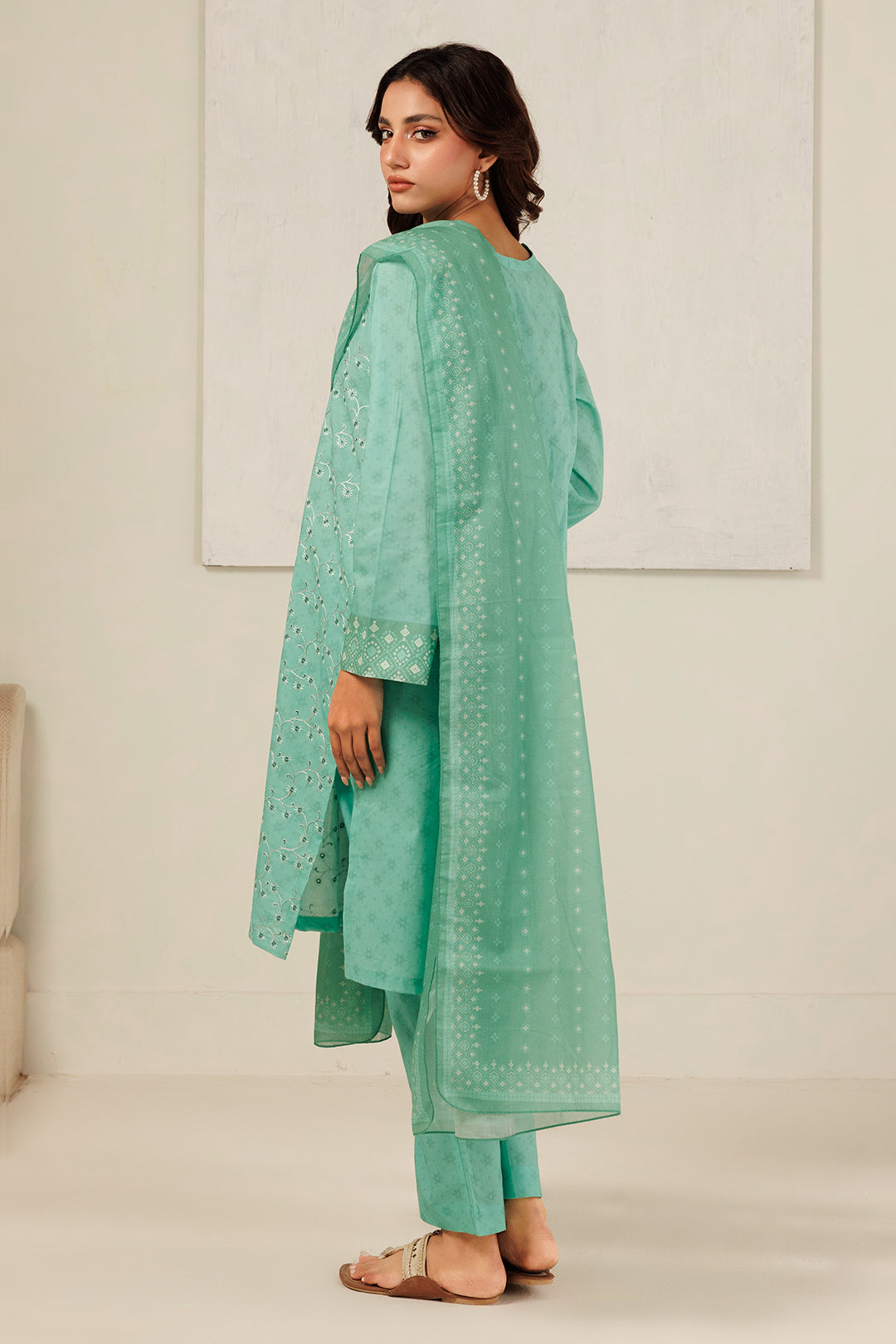 Embroidered Kurta Dupatta Trouser - 2111