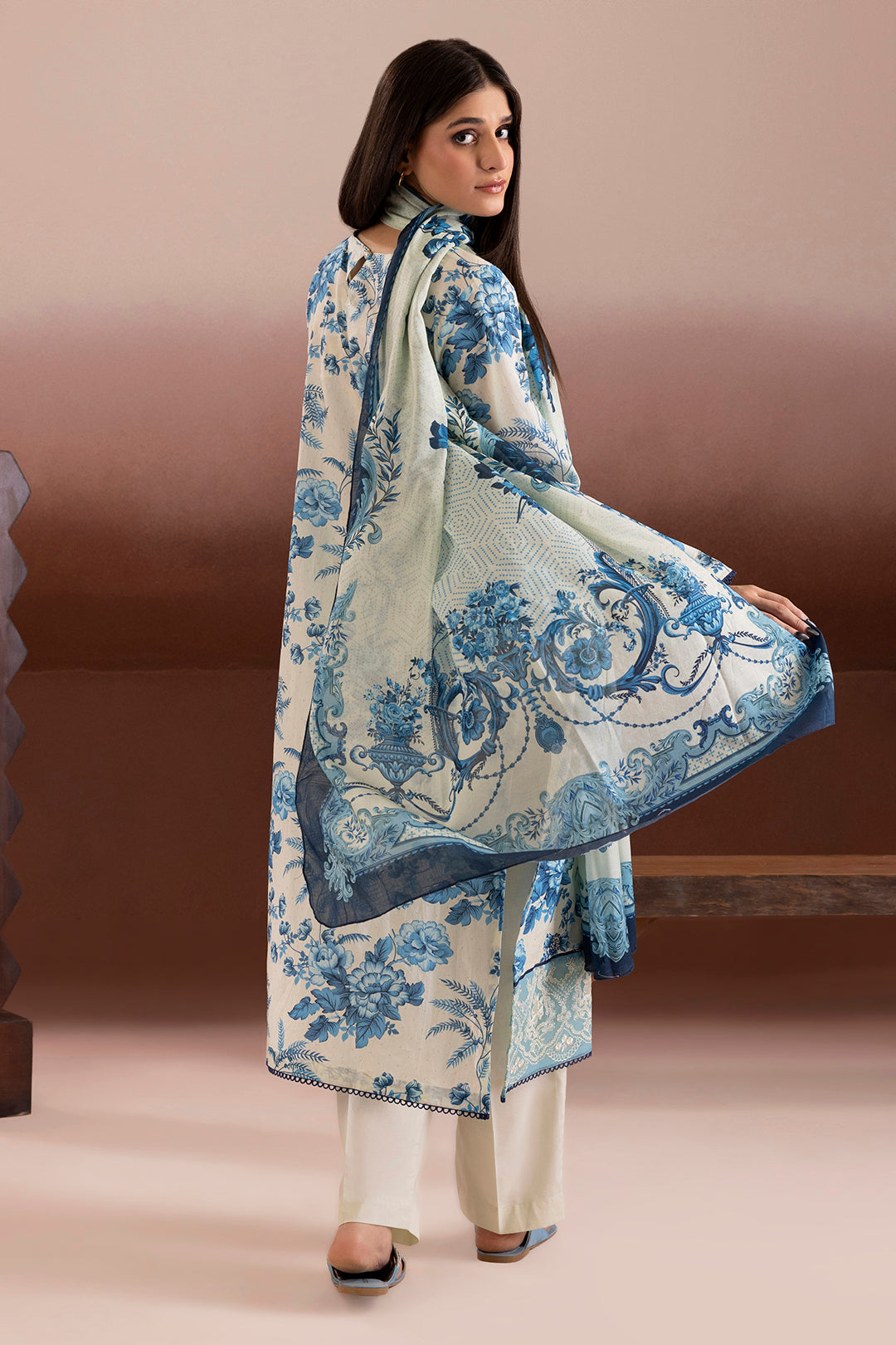 Embroidered Kurta Dupatta Trouser - 2112