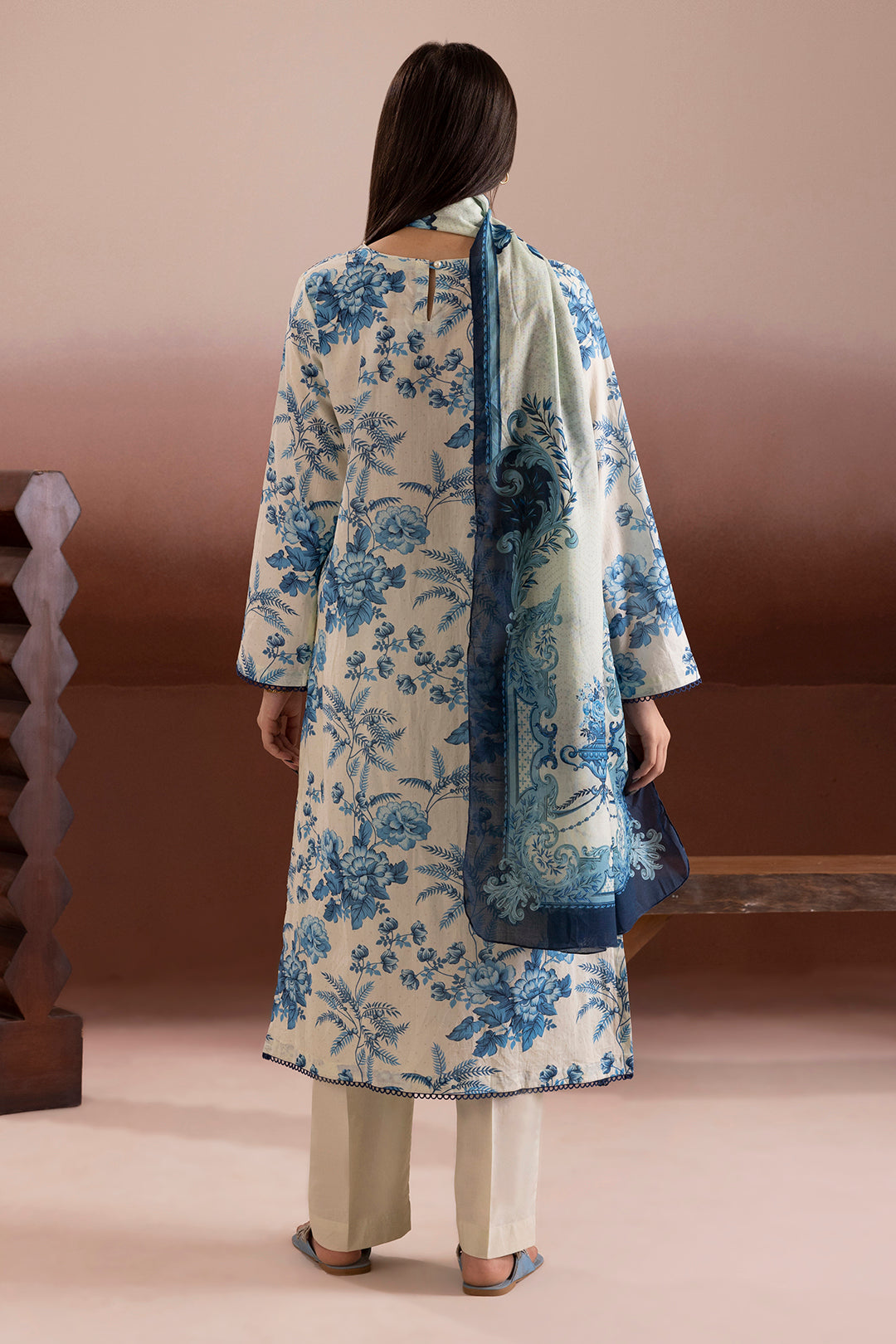 Embroidered Kurta Dupatta Trouser - 2112