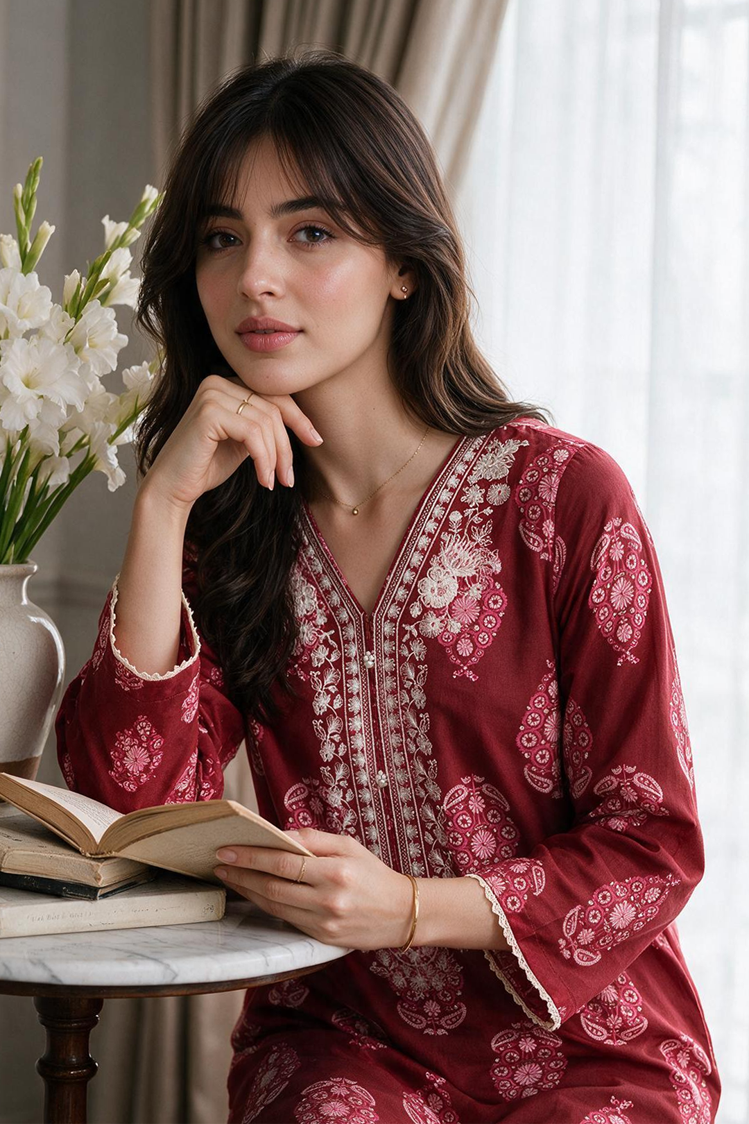 Embroidered Kurta - 2273