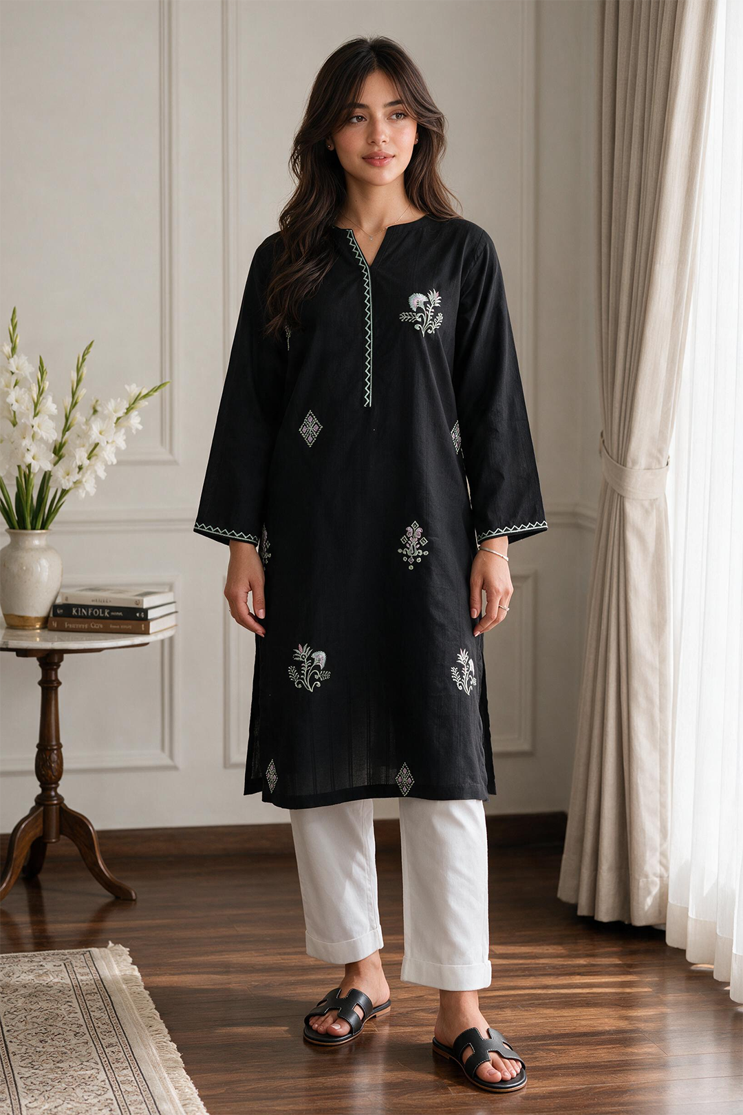 Embroidered Kurta - 2276
