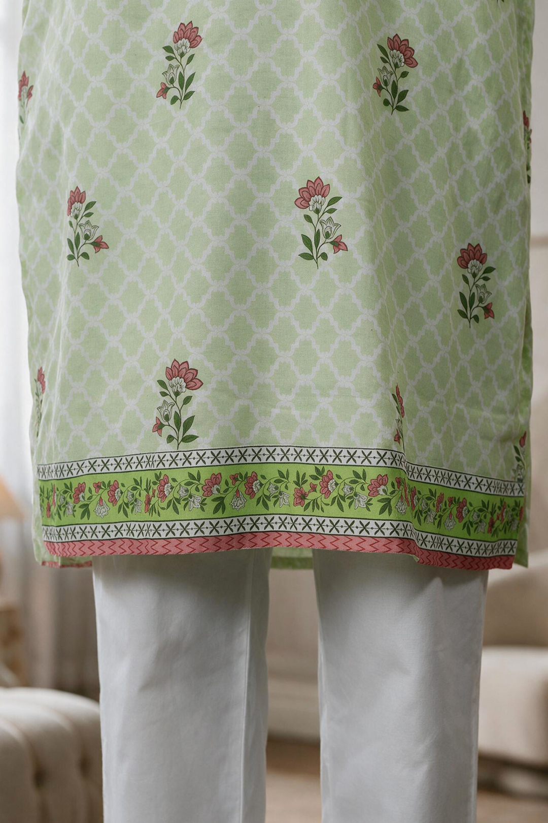 Embroidered Kurta Dupatta - 1942
