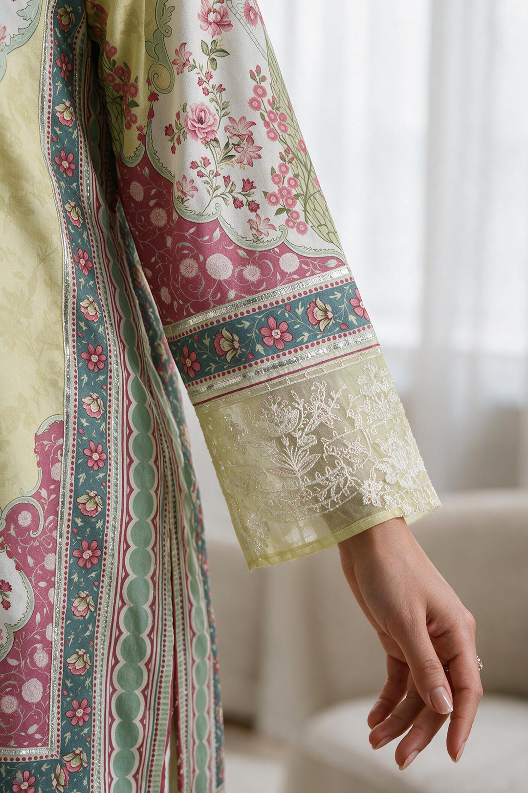 Embroidered Kurta Dupatta - 2673