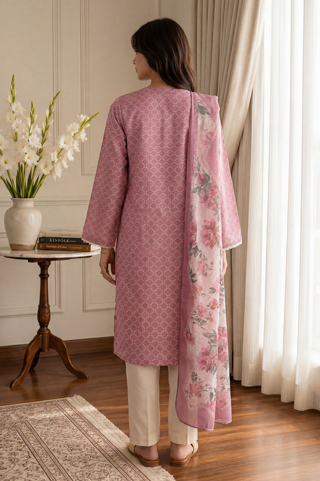 Embroidered Kurta Dupatta - 2920